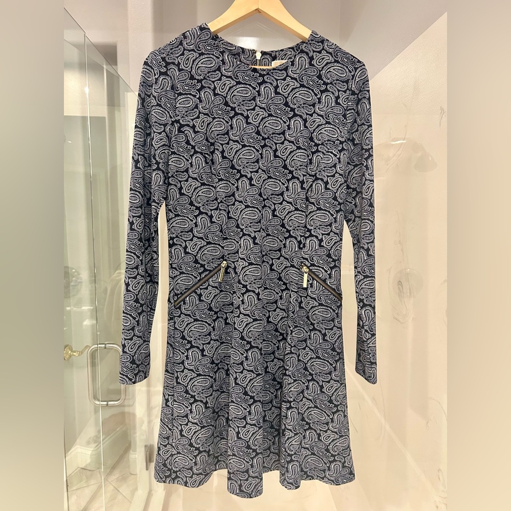 Michael Kors Stretch Paisley Dress with Pockets